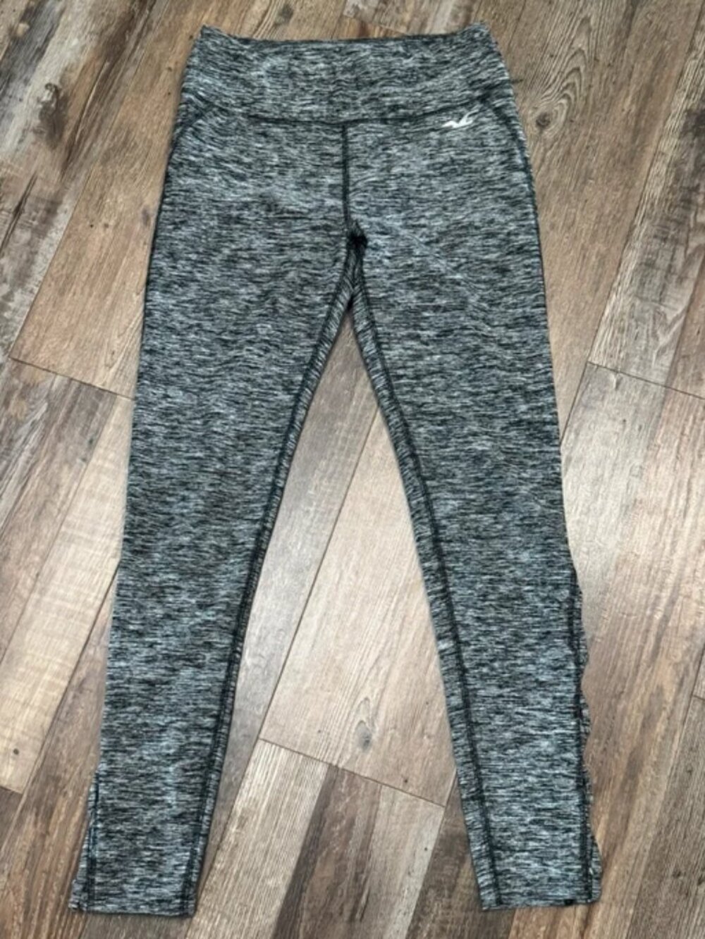 Hollister Heather Gray Space Dye Leggings with Lace-Up Ankle Detail - Size S